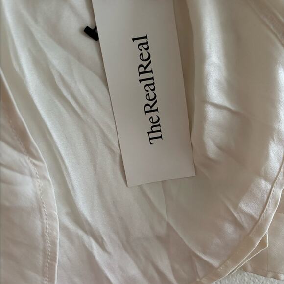 Amina Rubinacci White Silk Button Down Shirt - Picture 7 of 9